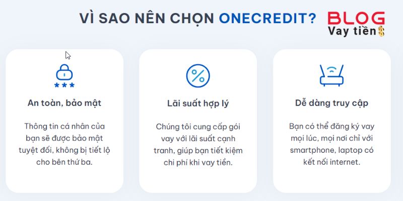 Lợi ích khi sử dụng dịch vụ cho vay online của OneCredit